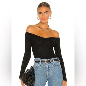 Bardot (Revolve) Off Shoulder Bodysuit in Black (NWOT)
